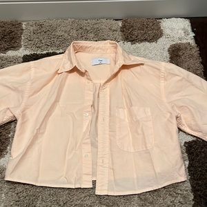 TNA cropped button up blouse
